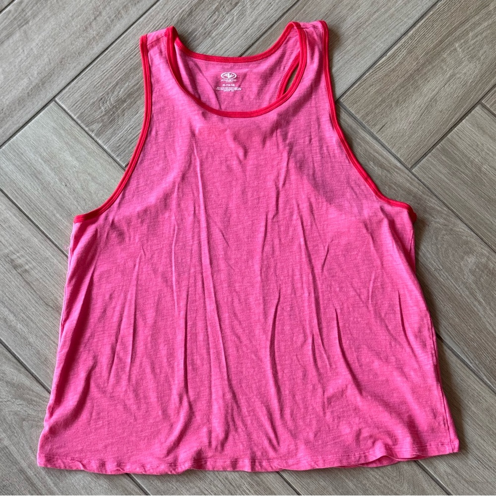 Logo Athletic Hot Pink Sleeveless Tank Top